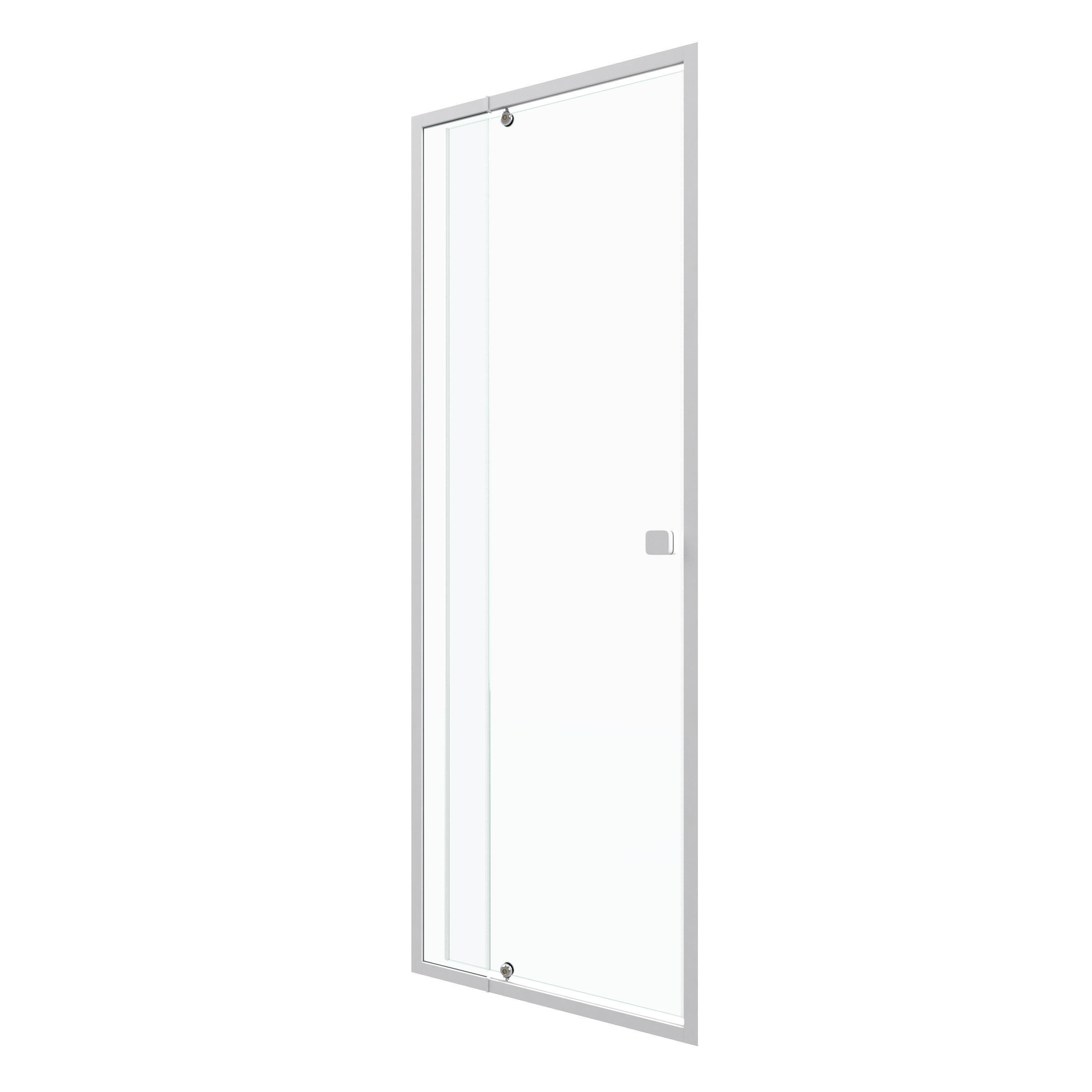 Paroi de douche pivotante blanche L.70-80 x H.185 cm verre trempé transparent Ep.5 mm - Spot - 2