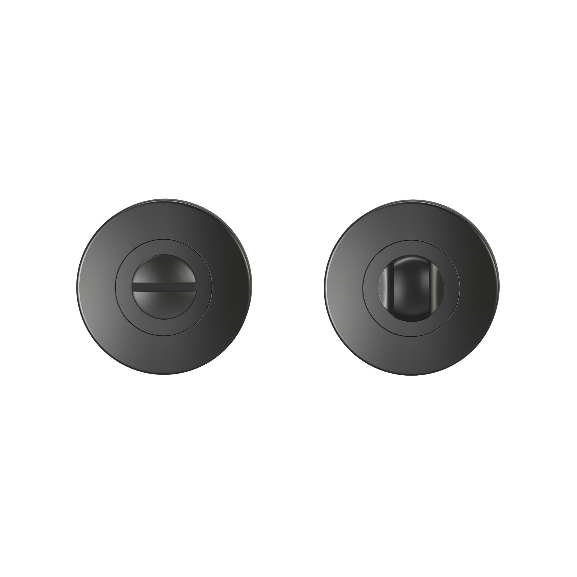 Rosaces condamnation noires pour poignée de porte THEA/INELA/DAREN x2 - 2