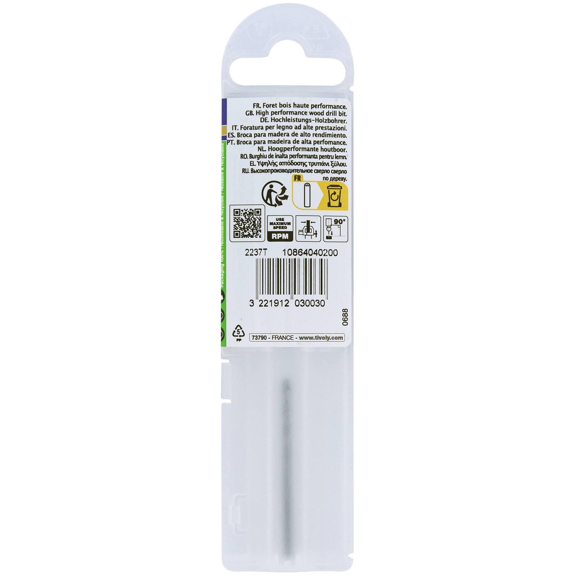 Mèche à bois Diam.2 mm L.49 mm - TIVOLY - 3