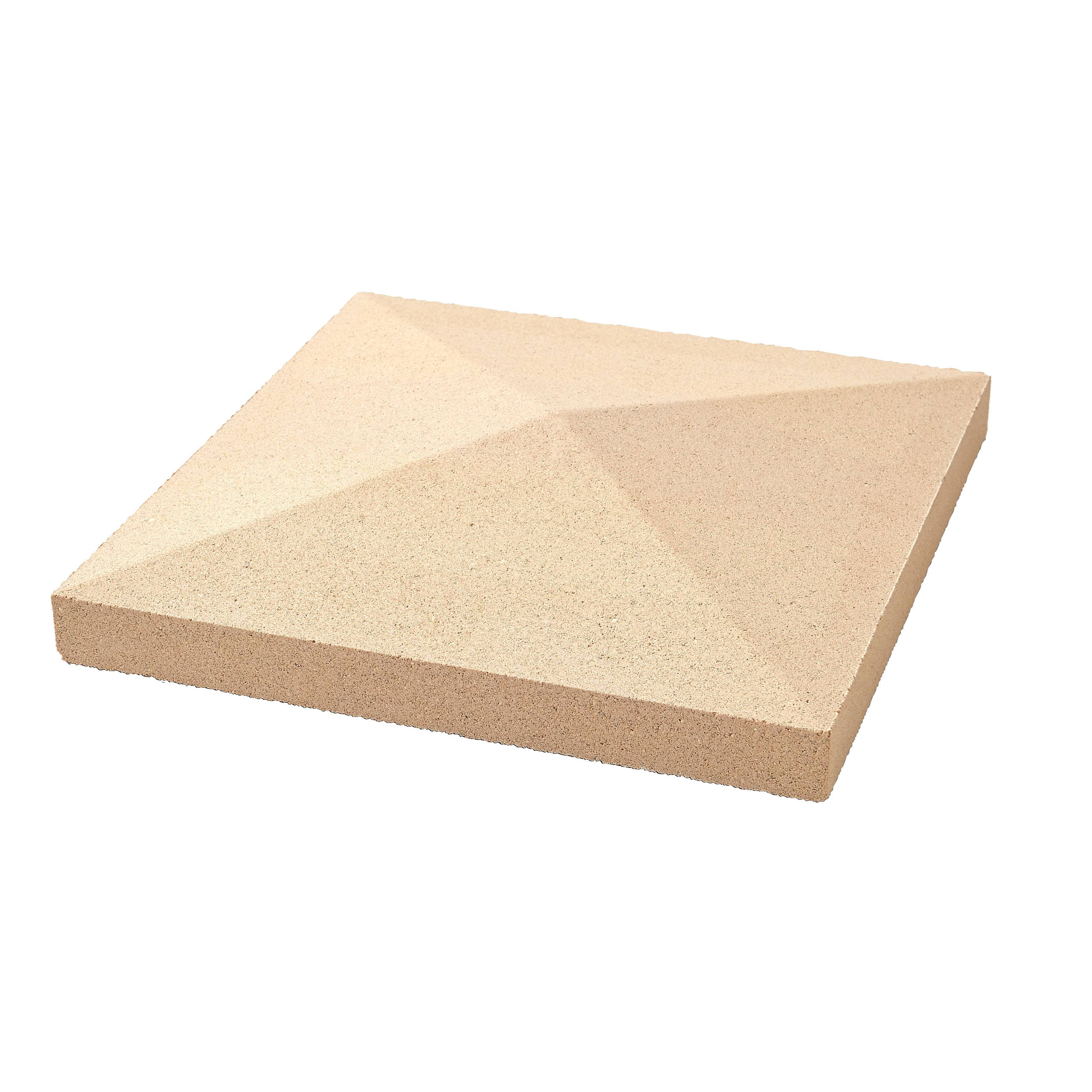 Chapeau pilier pointe diamant ton pierre l.40 x P.40 cm - WESER - 2