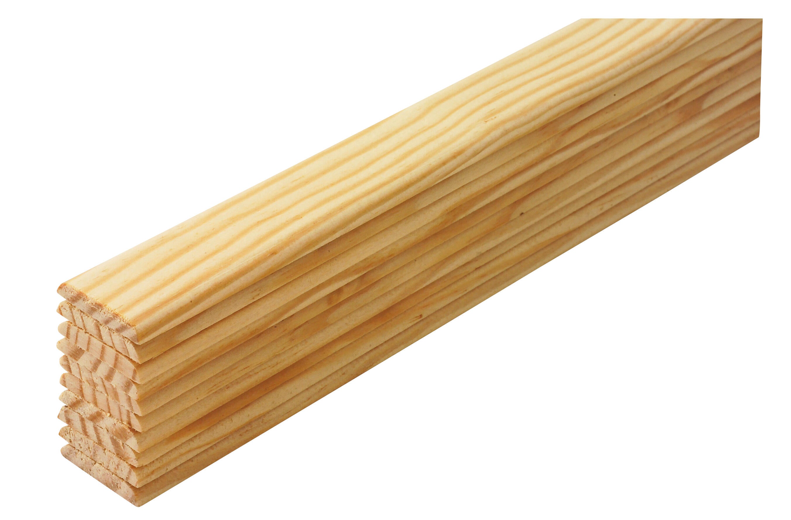 Champlat 2 arrondis en pin petits nœuds 5,3 x 27,5 mm Long.2,4 m - SOTRINBOIS - 6