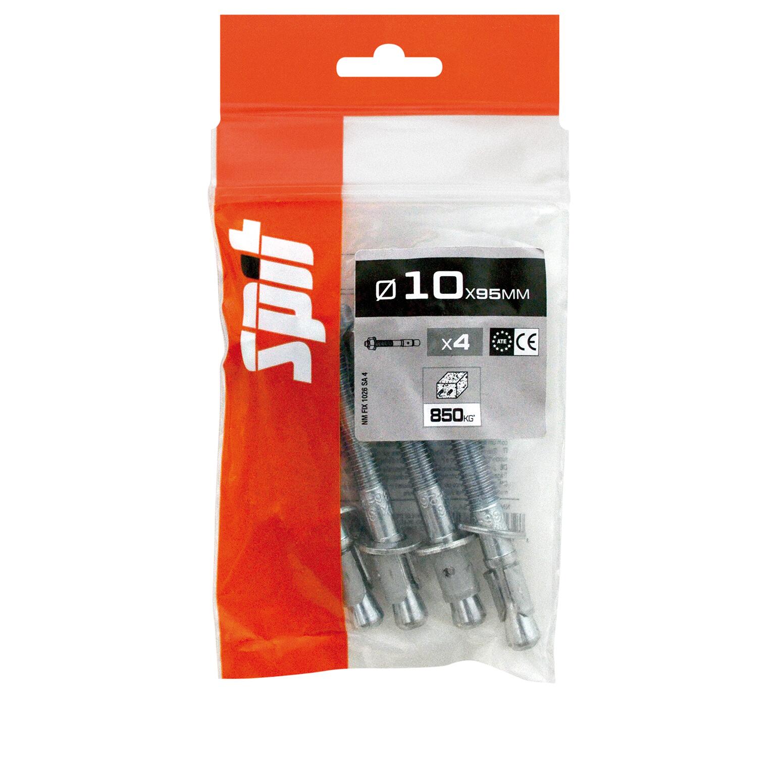 Goujon à bague multi-matériaux Diam.10 mm x 95 mm - SPIT Fix3(lot de 4) - 2