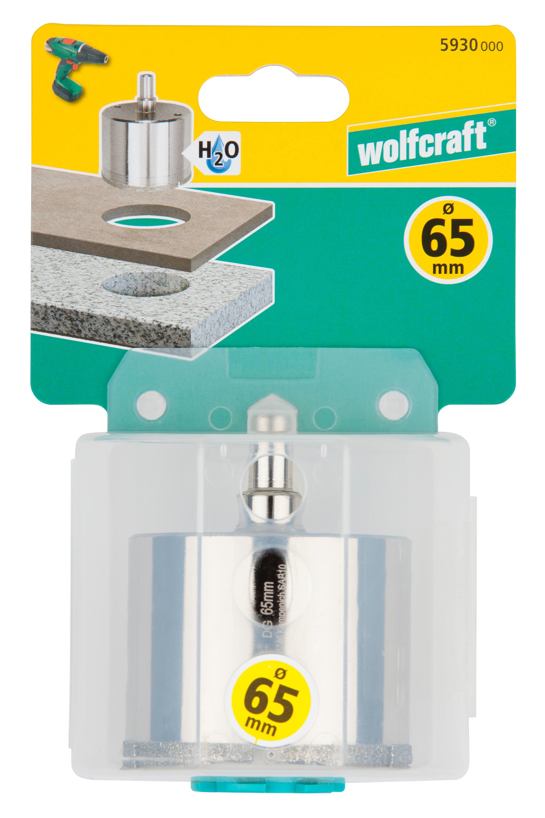 Trépan P&P diamant carrelage Diam.65 mm - WOLFCRAFT - 5