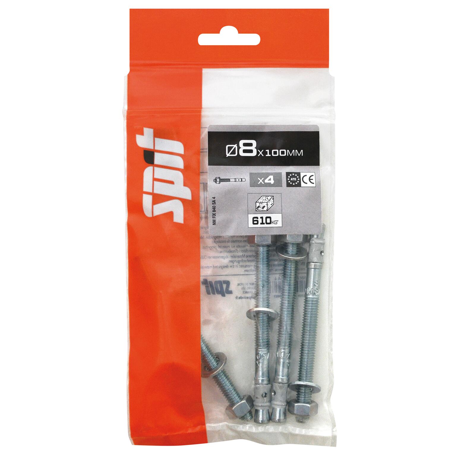 Goujon à bague multi-matériaux Diam.8 mm x 100 mm - SPIT Fix3(lot de 4) - 2