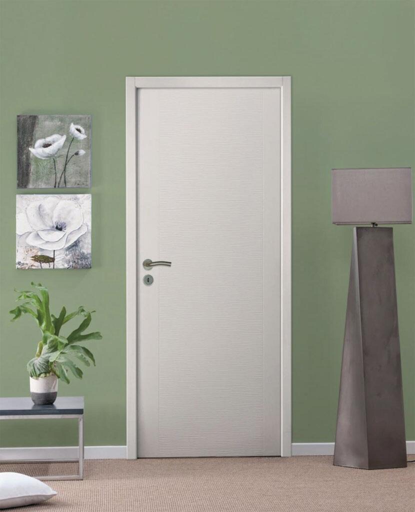 Bloc-porte alvéolaire prépeint structuré poussant droit H.204 x l.83 cm Lattitude - CHAUVAT - 3
