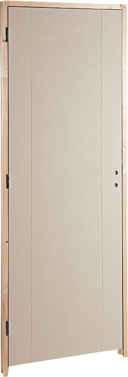 Bloc-porte alvéolaire prépeint structuré poussant droit H.204 x l.83 cm Lattitude - CHAUVAT - 2