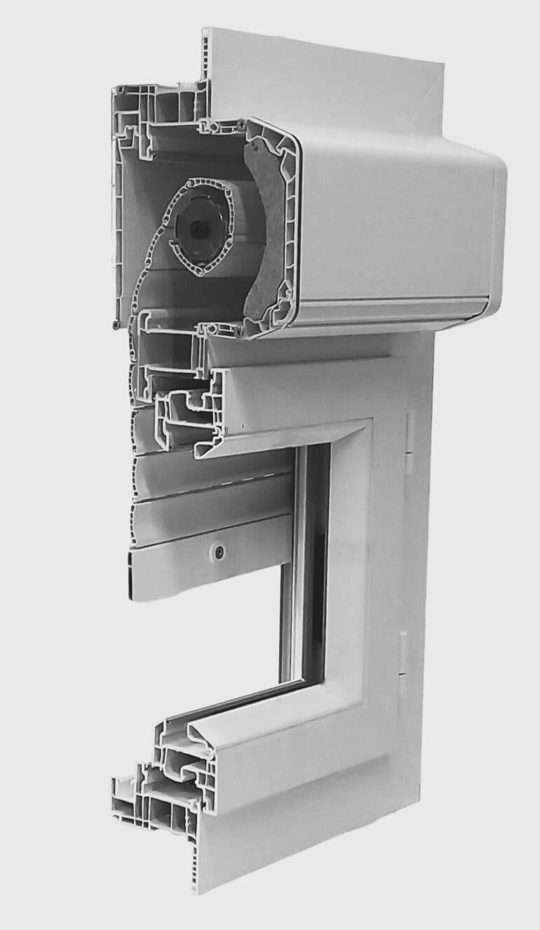 Fenêtre PVC 2 vantaux avec volet roulant intégré monobloc H.125 x l.100 cm - GROSFILLEX - 8