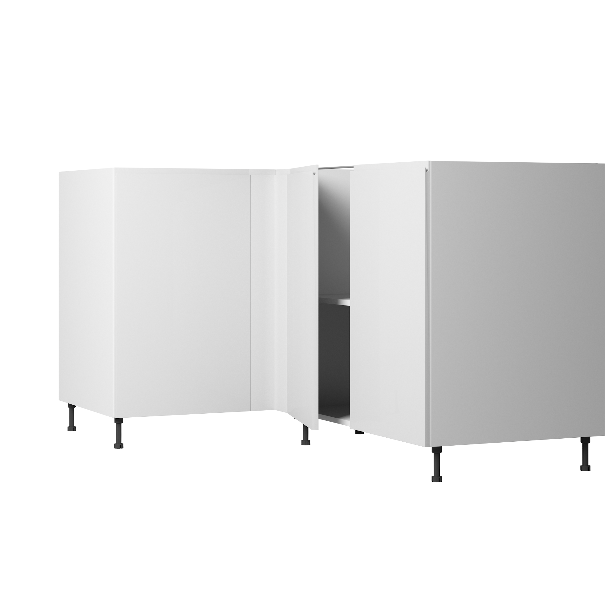 Kit d'angle gris/blanc pour meuble bas de largeur 90 cm - 2