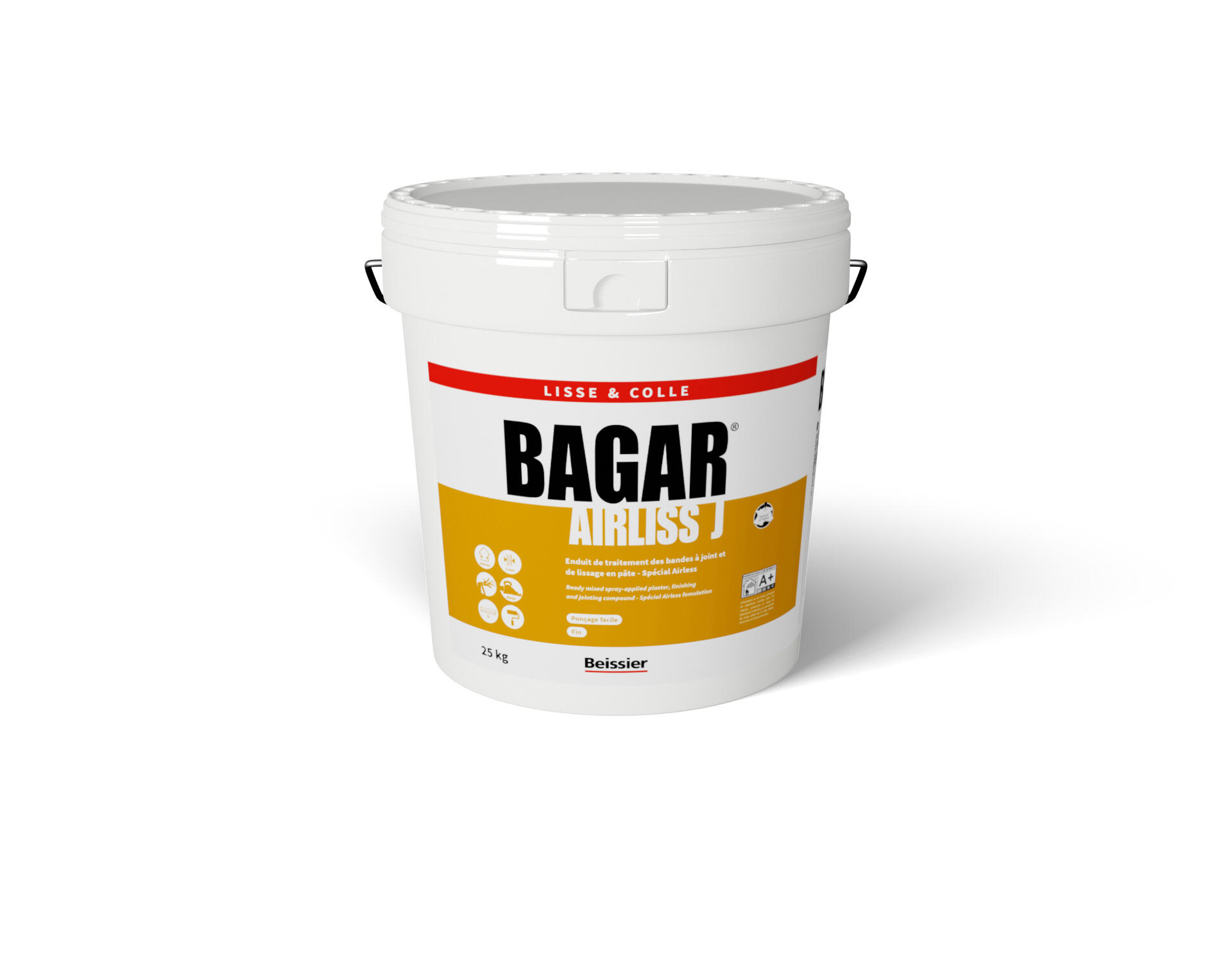 Enduit bande à joint en pâte airless intérieur 25 kg - Airliss J BAGAR - 2