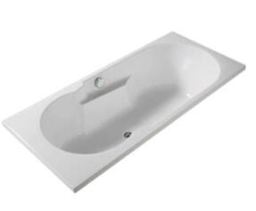 Baignoire rectangulaire blanche L.180 x l.80 cm Arabess - VALENTIN - 3