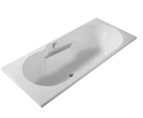 Baignoire rectangulaire blanche L.180 x l.80 cm Arabess - VALENTIN - 2