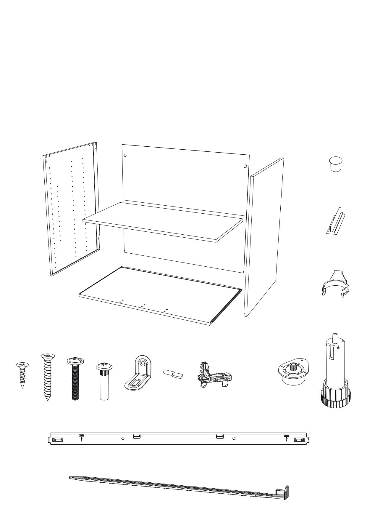 Caisson bas de cuisine l.90 x H.76,80 x P.56 cm Blanc - 2