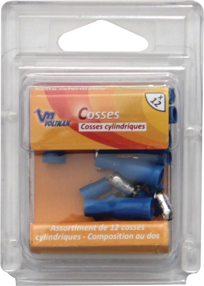 Lot de 12 cosses cylindriques Diam.5 mm - VOLTMAN  - 2