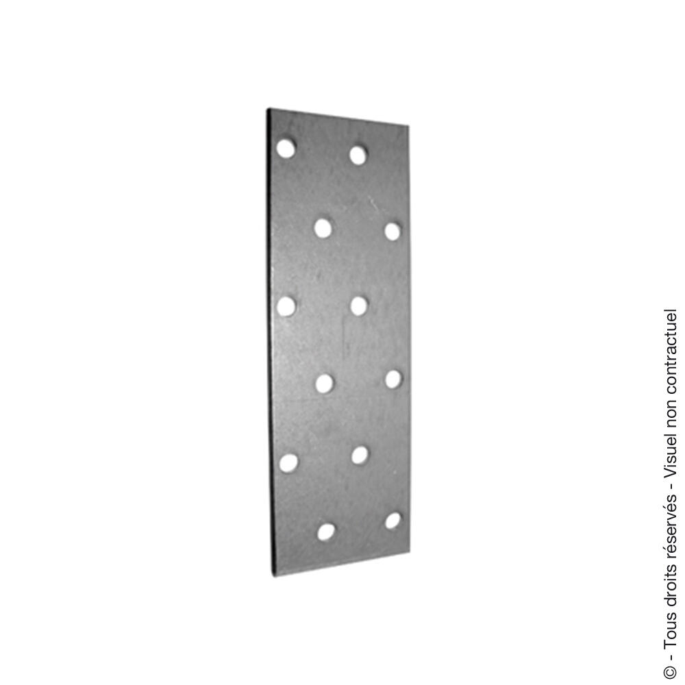 Plaque perforée zinc galvanisé Longueur 80 mm Largeur 40 mm - 2