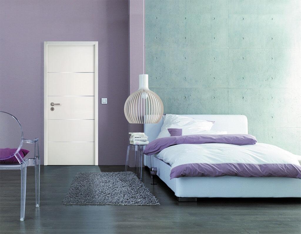 Bloc-porte laqué blanc poussant droit H.204 x l.73 cm Griff'Inox - JELD WEN - 2