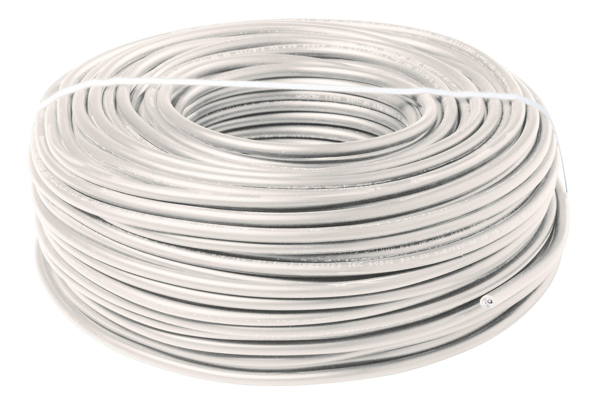Câble électrique HO5VVF 3G 1,5 mm² blanc 50 m - 2