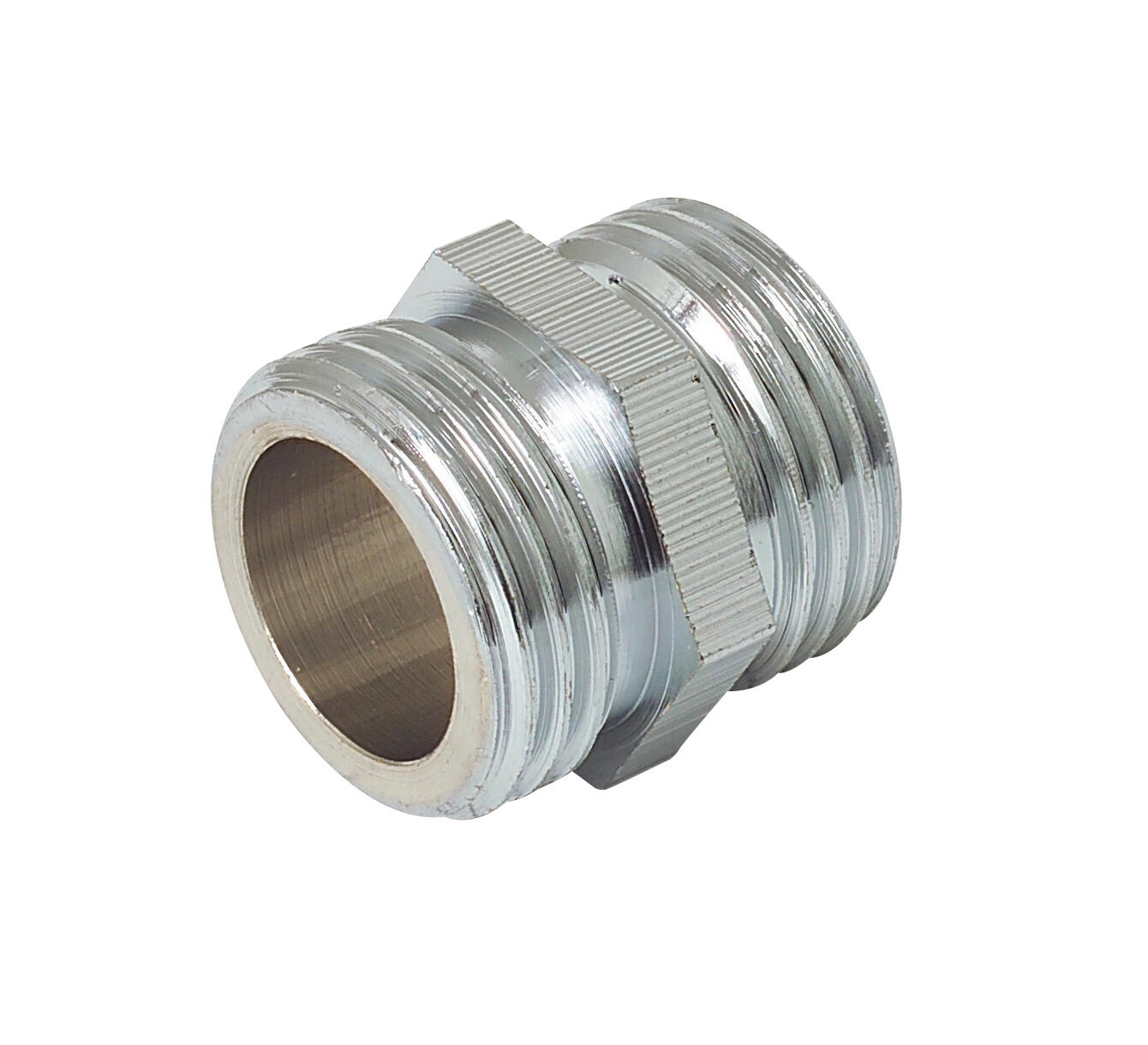 Raccord mamelon mâle M.15X21(1/2'') cuivre à visser chromé - (lot de 2) - 2