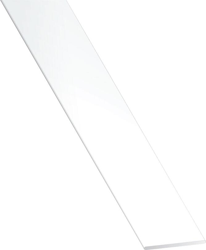 Profilé plat PVC l.20 mm x L.2,6 m blanc - CQFD - 2