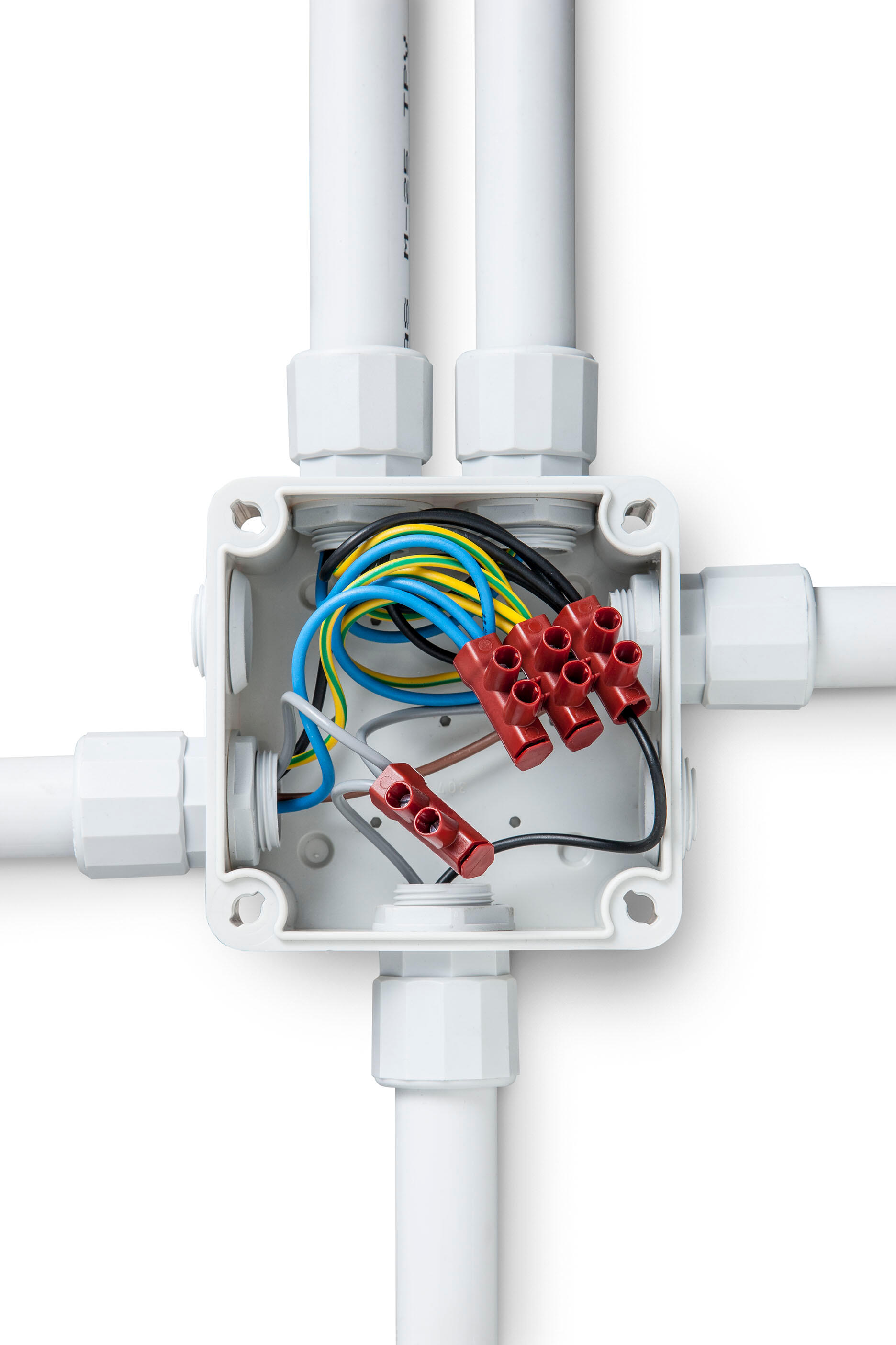 Barrette pro PA6 10 poles 6 - 16 mm² rouge  - 6