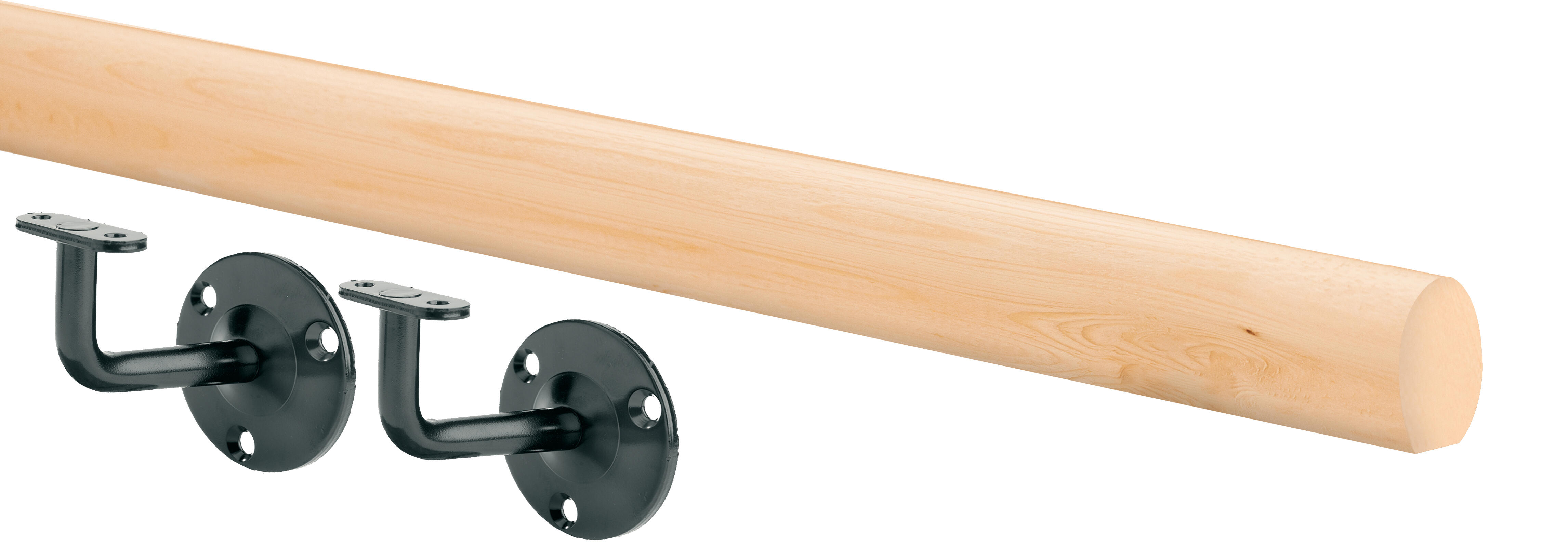 Main courante intérieur bois 2m sapin, en kit - 2