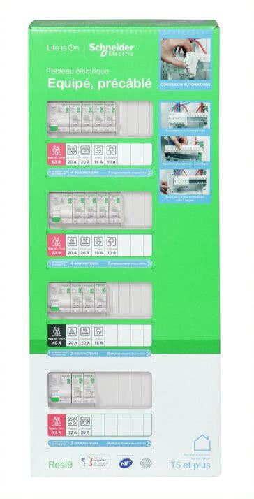 Tableau électrique pré-équipé 4 rangées XE Resi9 - SCHNEIDER ELECTRIC - 3