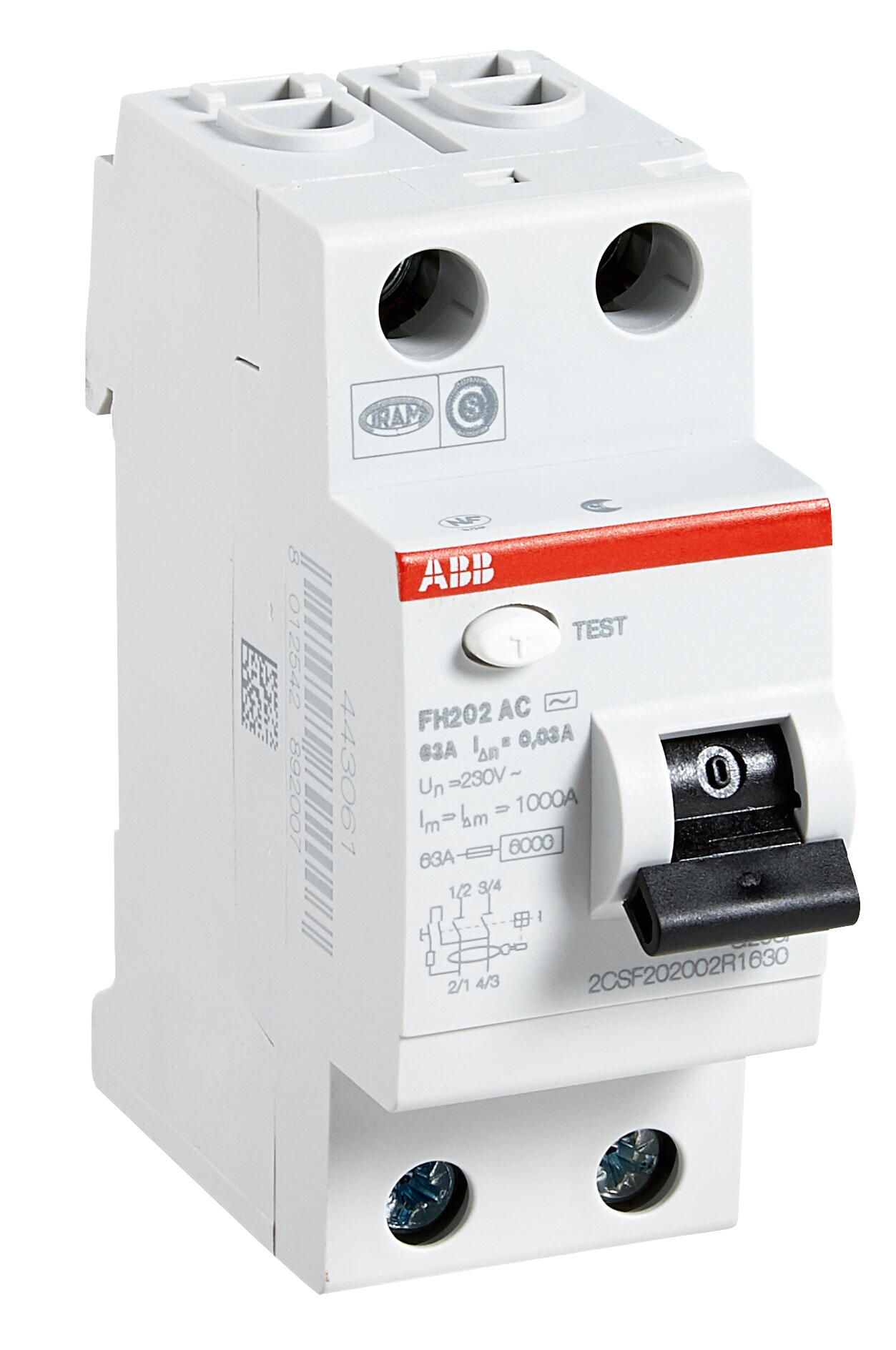 Interrupteur différentiel 63a 30ma type ac - ABB - 3