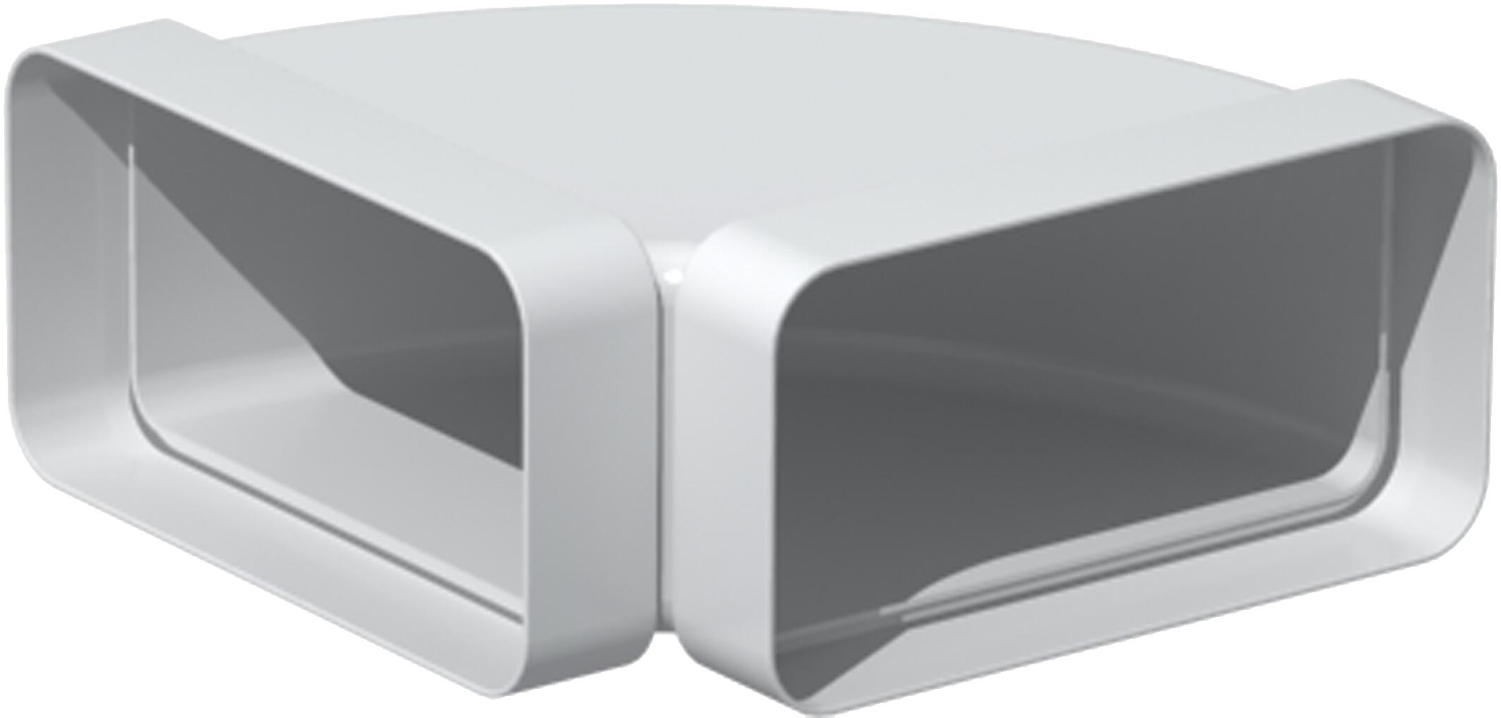 Coude 90° horizontal PVC rectangulaire 40 x 110 mm - S&P - 2