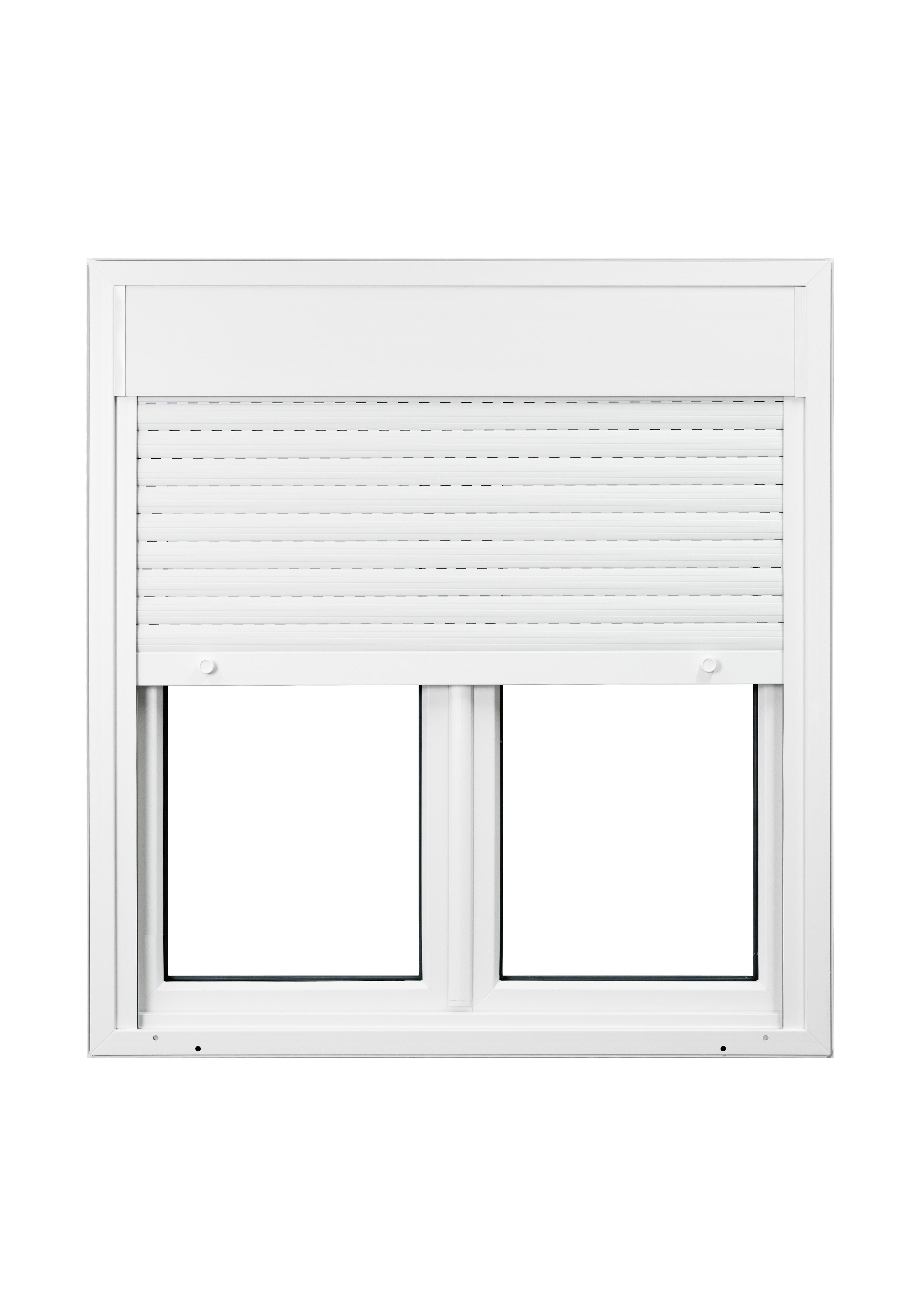Fenêtre PVC 2 vantaux avec volet roulant intégré monobloc H.125 x l.100 cm - GROSFILLEX - 2