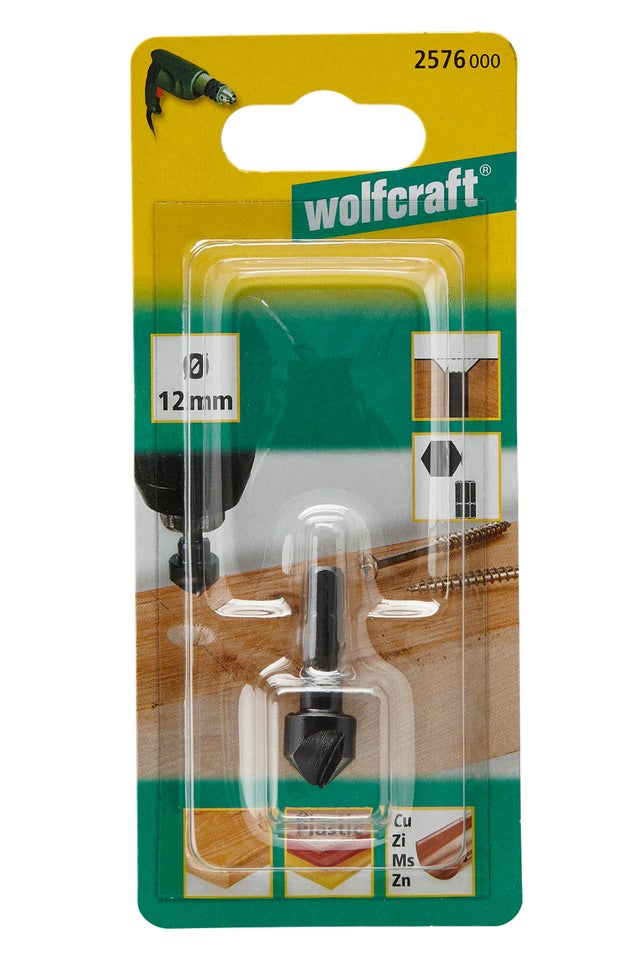 Foret fraisoir 1 tranchant Diam.12 mm - WOLFCRAFT