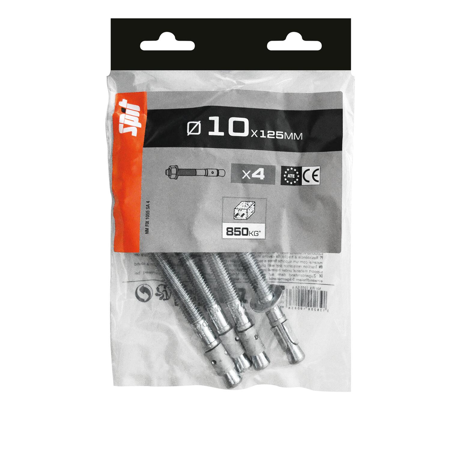 Goujon à bague multi-matériaux Diam.10 mm x 125 mm - SPIT Fix3(lot de 4) - 2