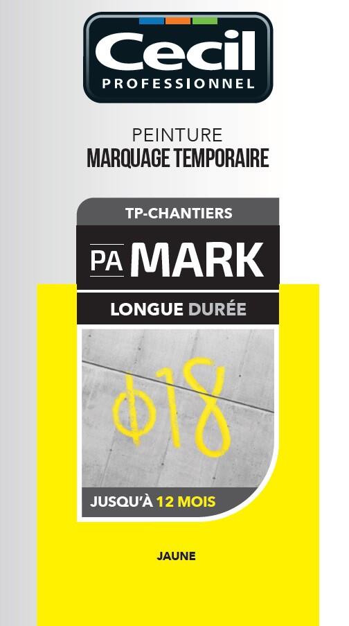 Peinture aérosol de marquage temporaire longue durée jaune 500 ml - CECIL PRO - 3