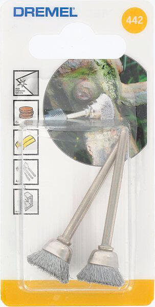 Lot de 2 brosses acier boisseau - DREMEL - 3