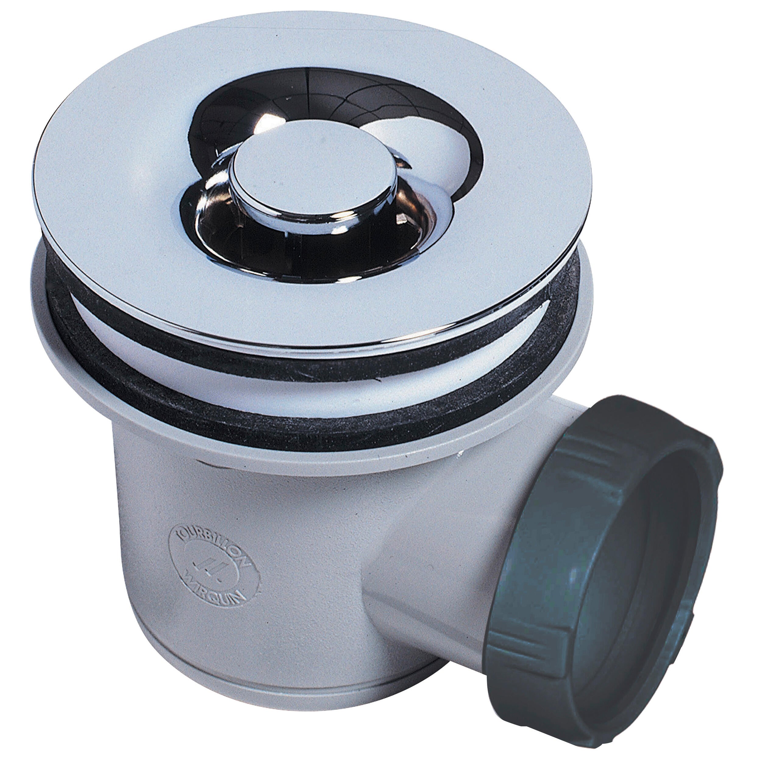 Bonde de douche TOURBILLON Ø 60 mm sortie horizontale grille ABS Ø 85 mm Wirquin Pro - 2