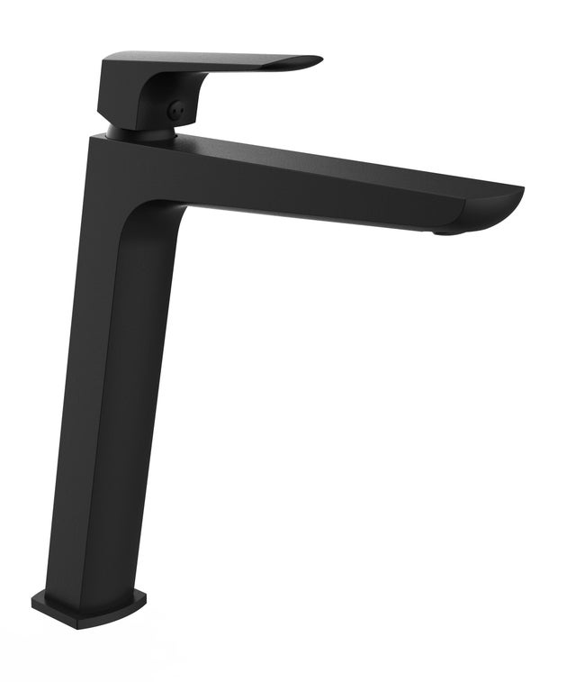 Mitigeur de lavabo bec haut noir mat Edge