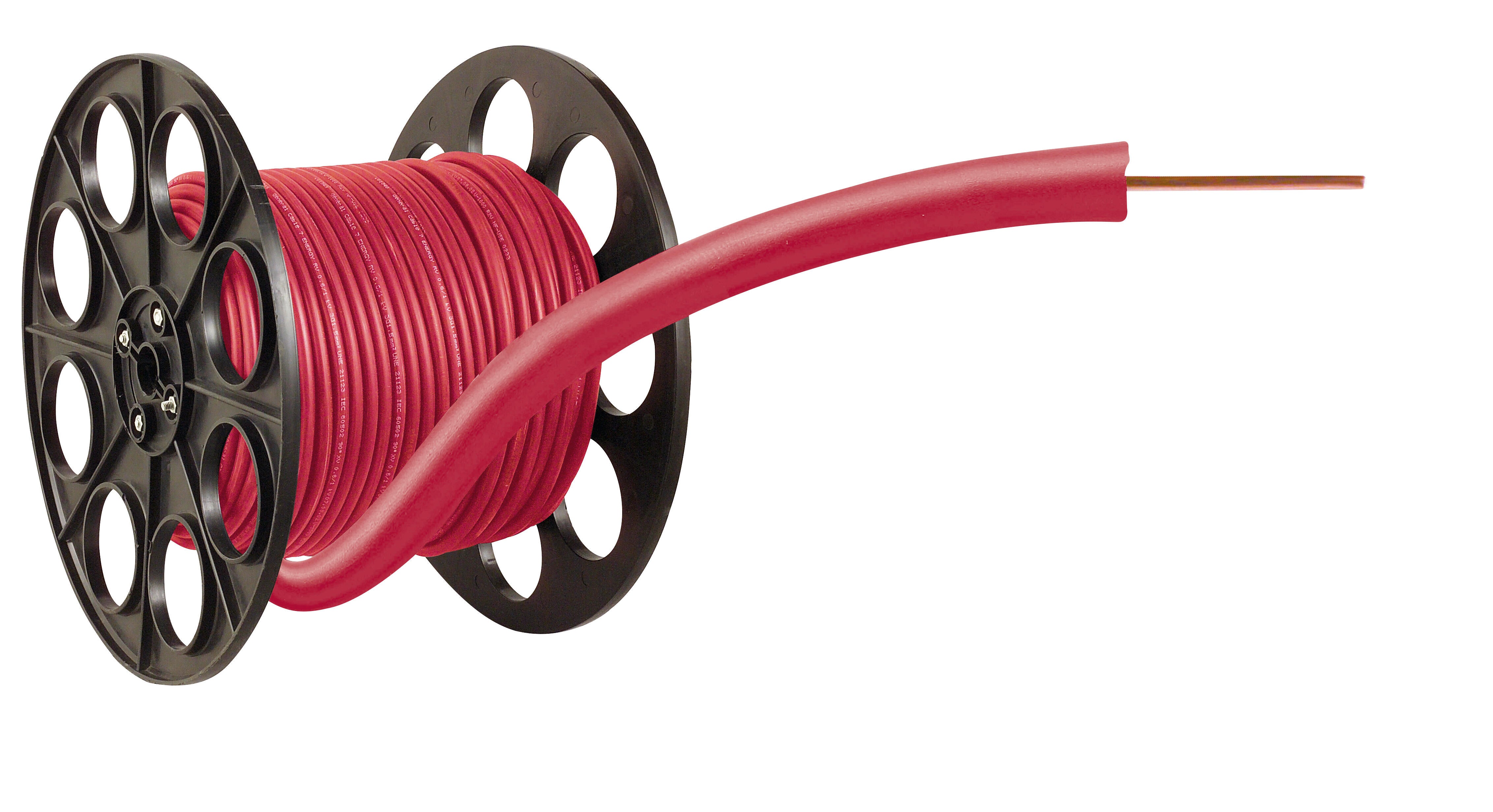 Fil électrique HO7VU 1.5 mm² rouge 10 m  - MIGUELEZ SL - 5