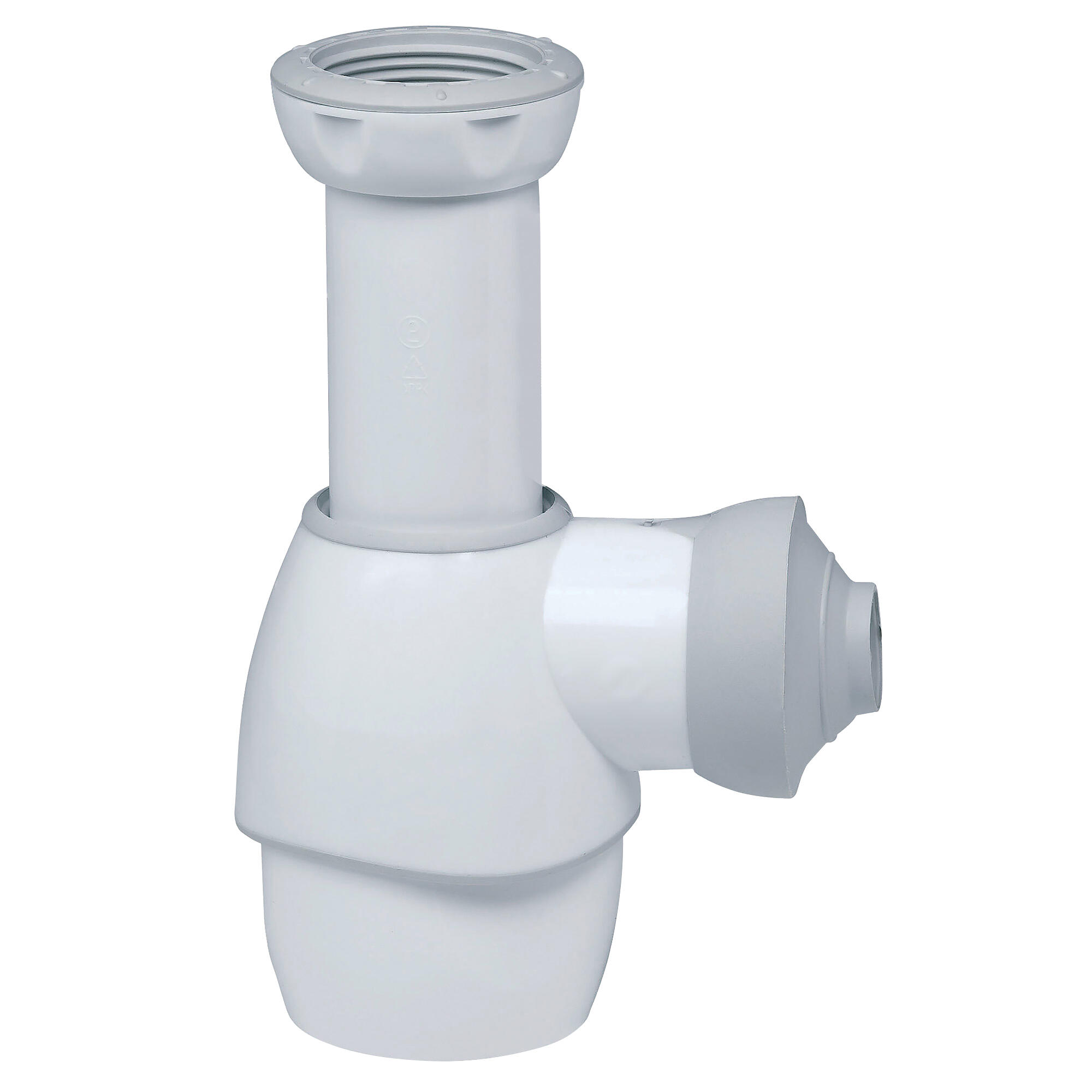 Siphon pour lavabo Diam.32 mm gain de place réglable en hauteur blanc NF - WIRQUIN - 2