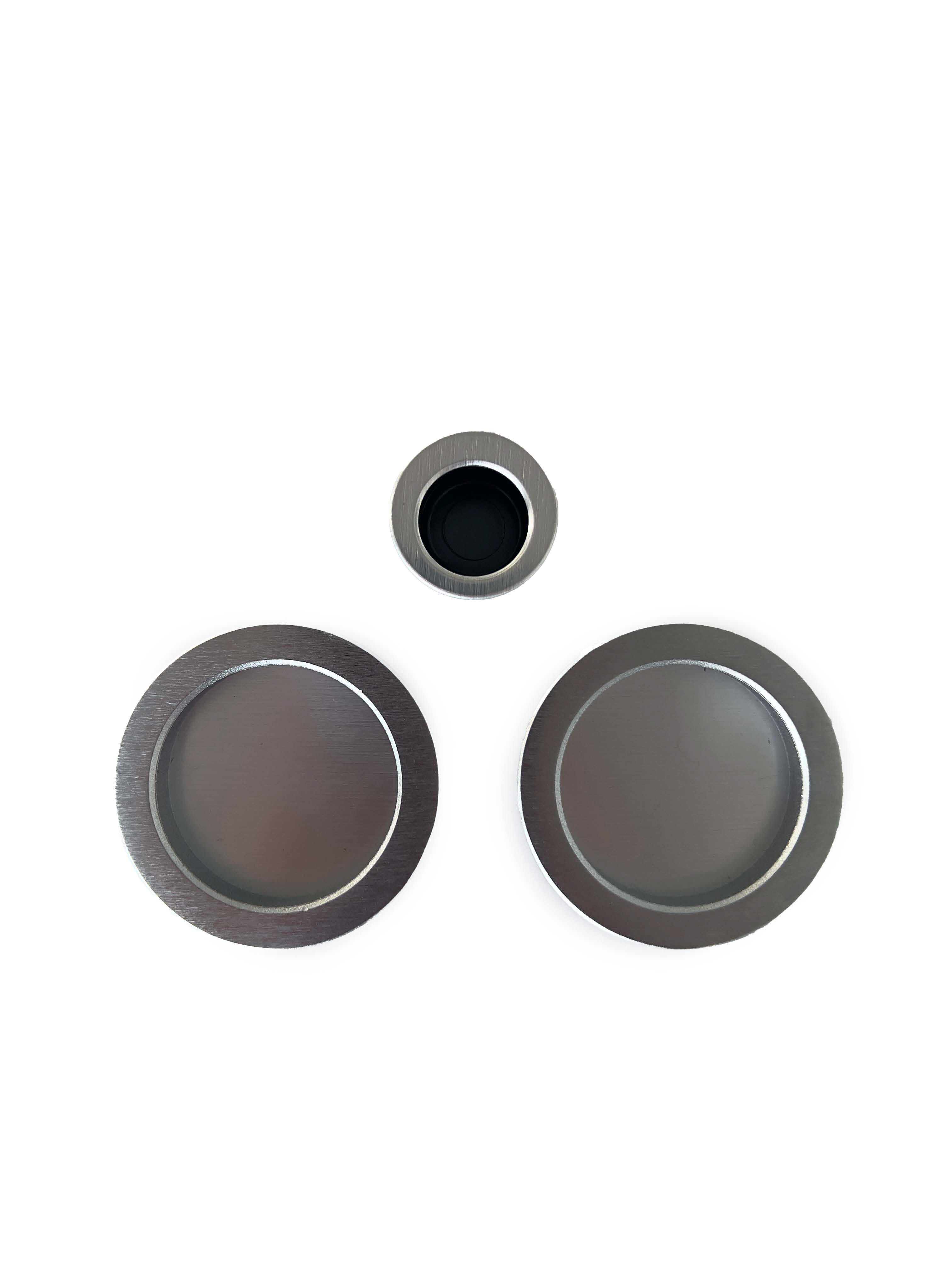 Poignée de porte coulissante ronde chrome  - PROTEK - 2
