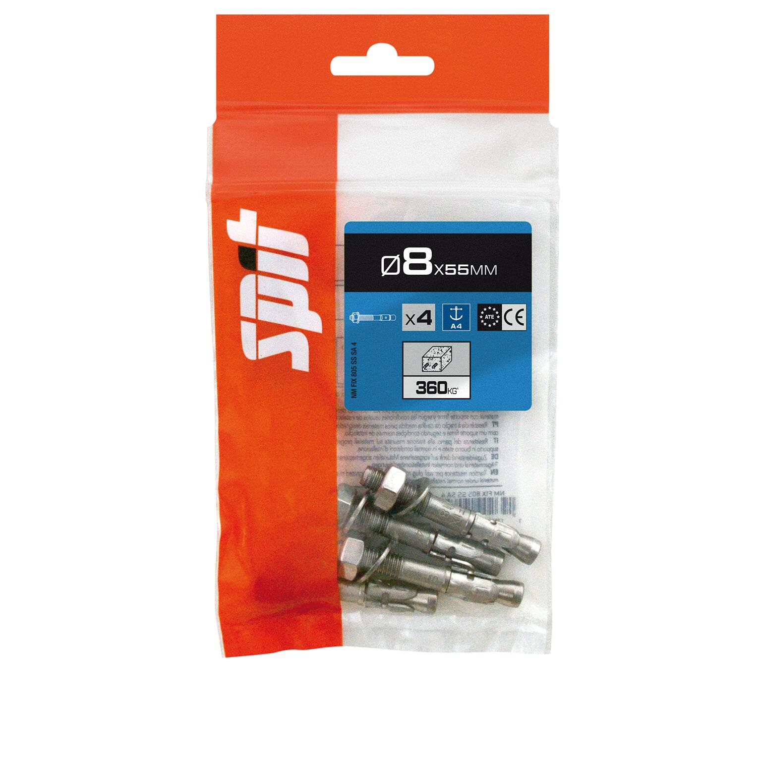 Goujon à bague multi-matériaux Diam.8 mm x 55 mm - SPIT Fix3(lot de 4) - 3