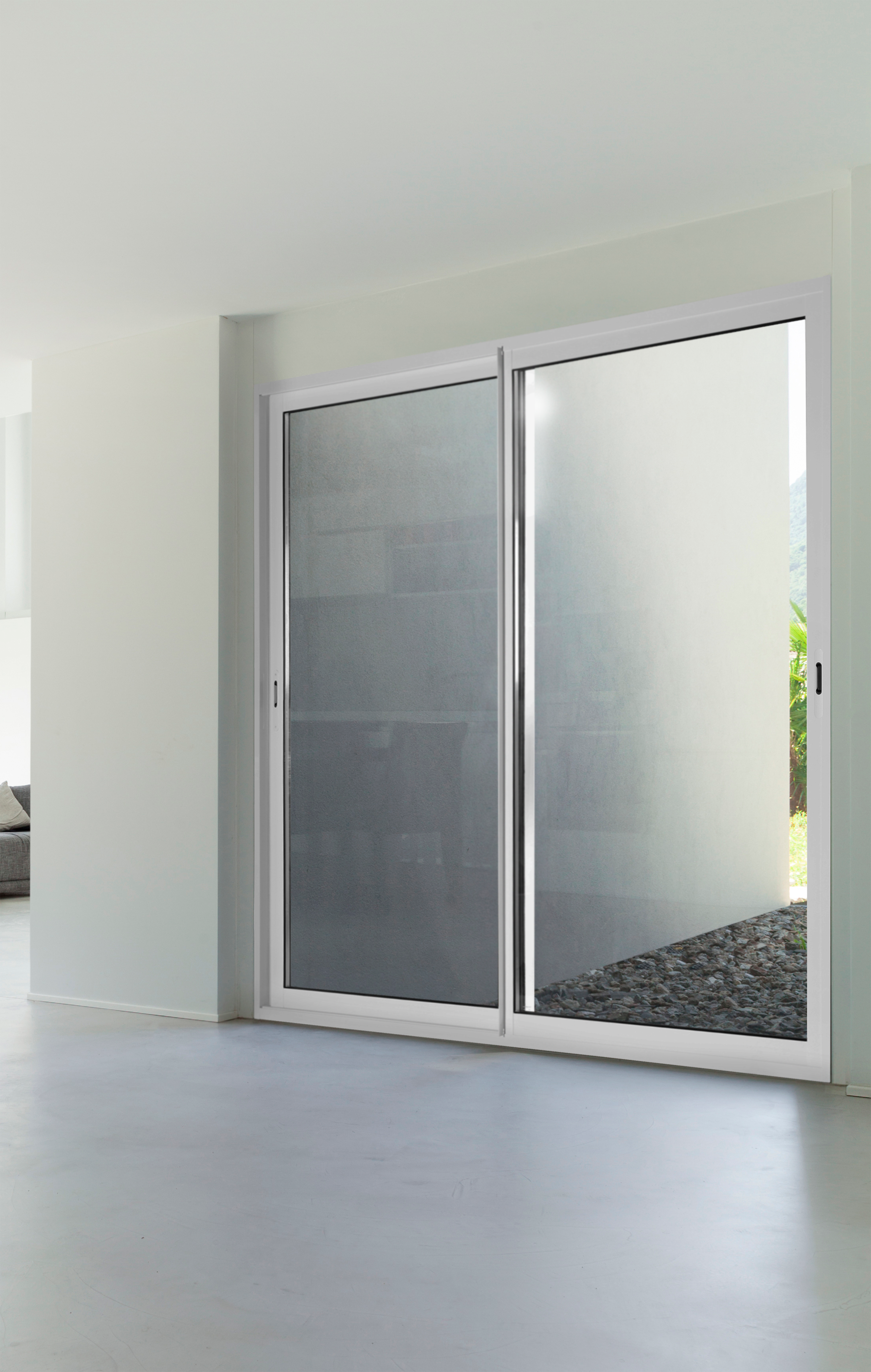 Baie coulissante aluminium H.215 x l.210 cm blanc - 3