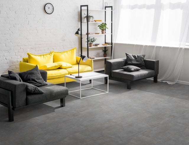 Carrelage sol intérieur effet métal l.30 x L.60 cm - Metall Beton