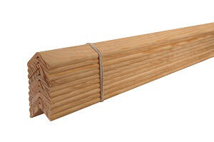 Baguette d’angle arrondie en pin petits nœuds 27,5 x 27,5 mm Long.2,4 m - SOTRINBOIS - 3