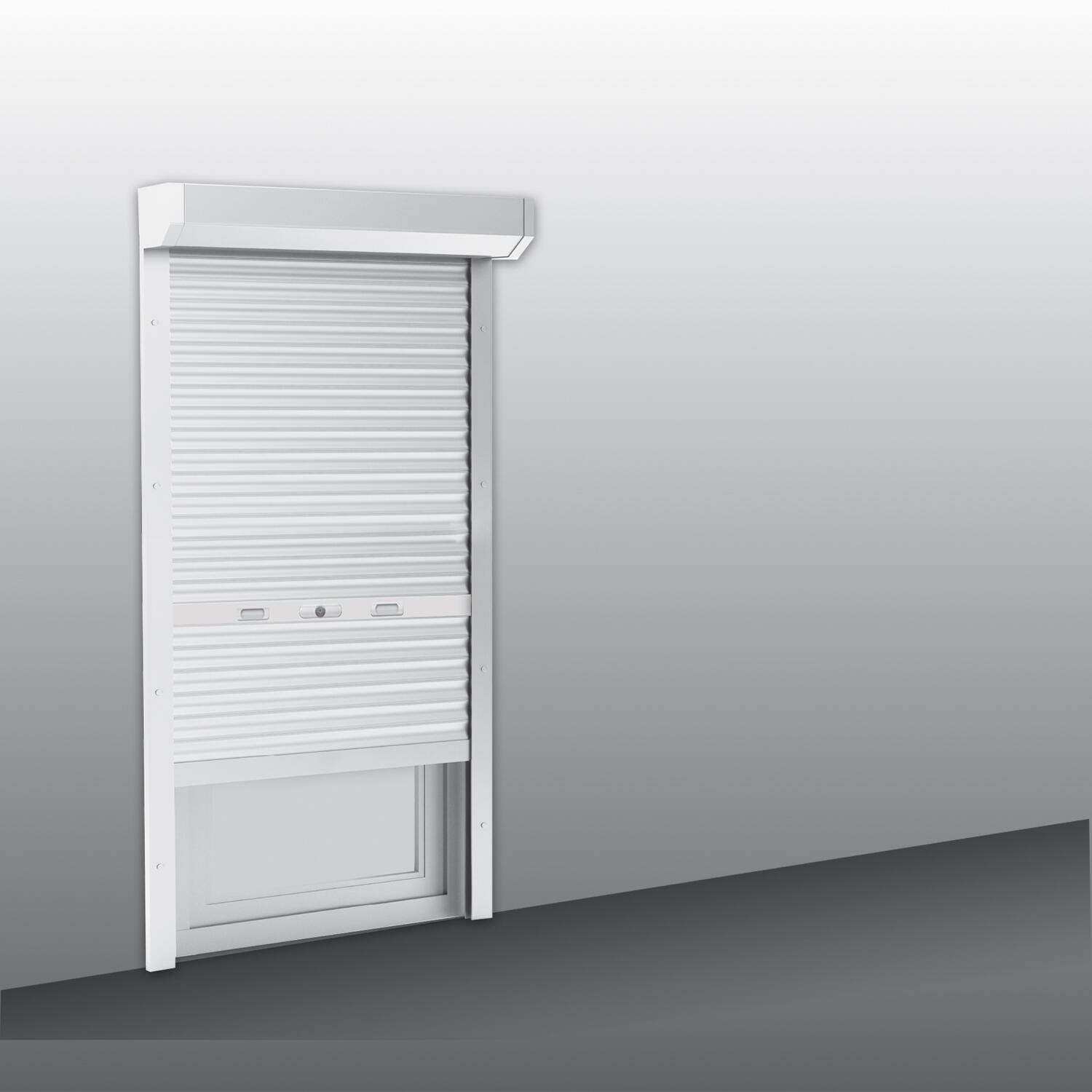 VOLET ROULANT RADIO EN ALUMINIUM BLANC H155xL150CM - 2