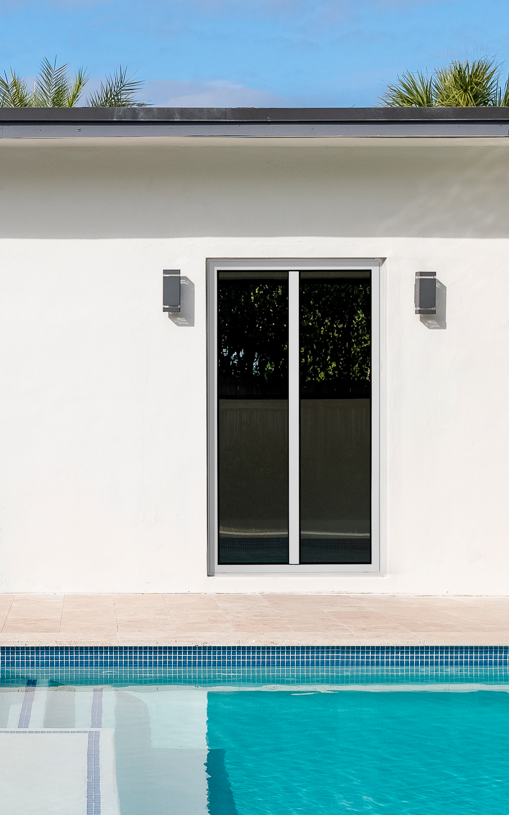 Porte-fenêtre aluminium H.215 x l.120 cm ouvrant à la française 2 vantaux blanc - 4