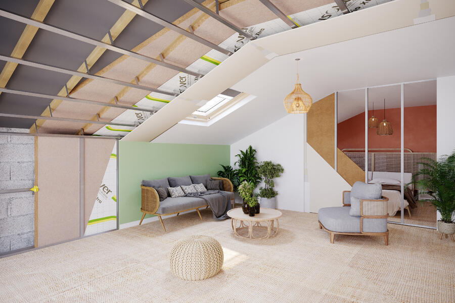 Lot de 15  panneaux Fibre de bois Ep.40 Long.122X lar.60cm R=1.05  FLEX 40 ISONAT - 3