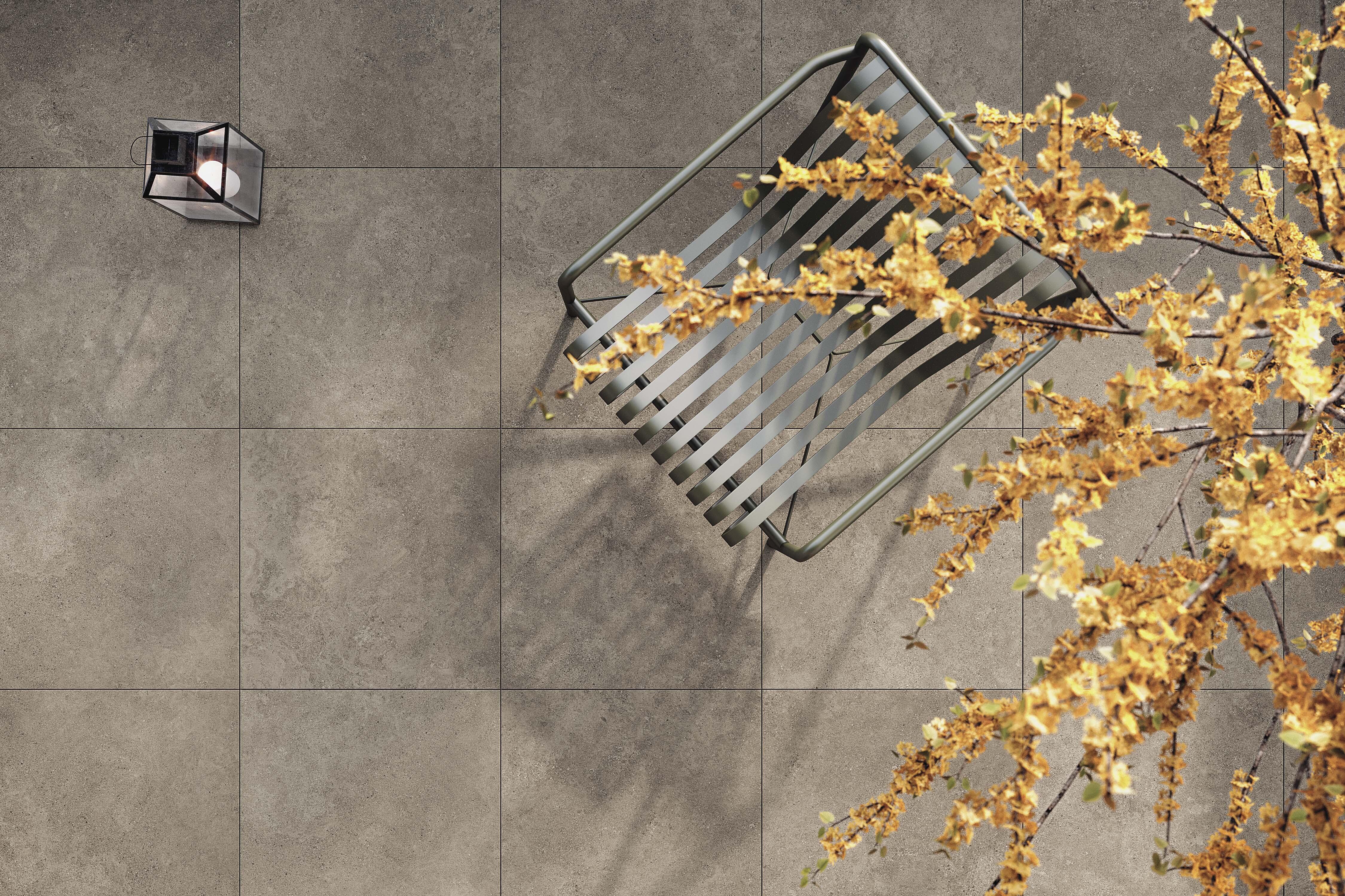 Dalle carrelage extérieur effet pierre l.60 x L.60 cm - Whisper Greige - 3