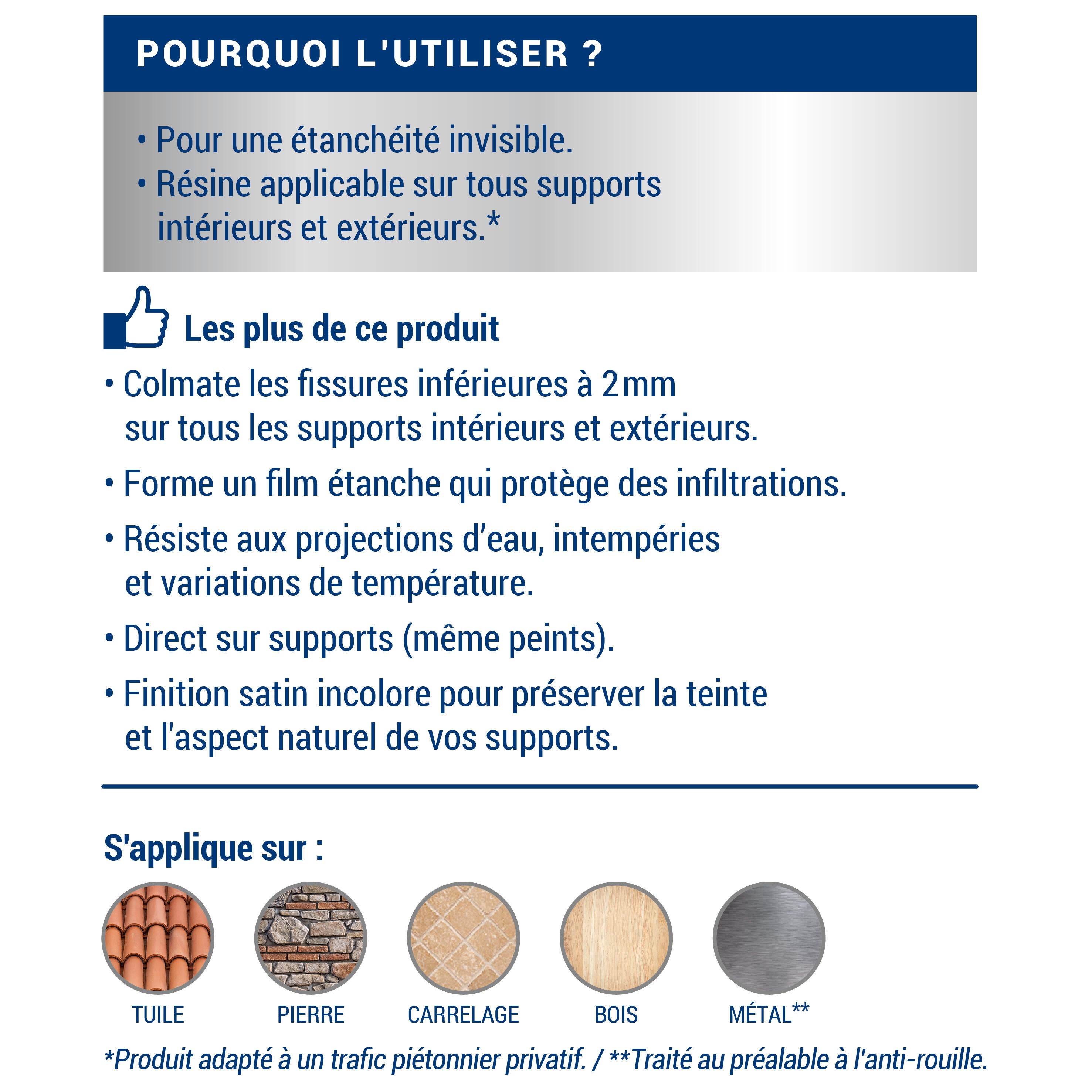 Résine d'étanchéité invisible 0,75 L - RIPOLIN - 5