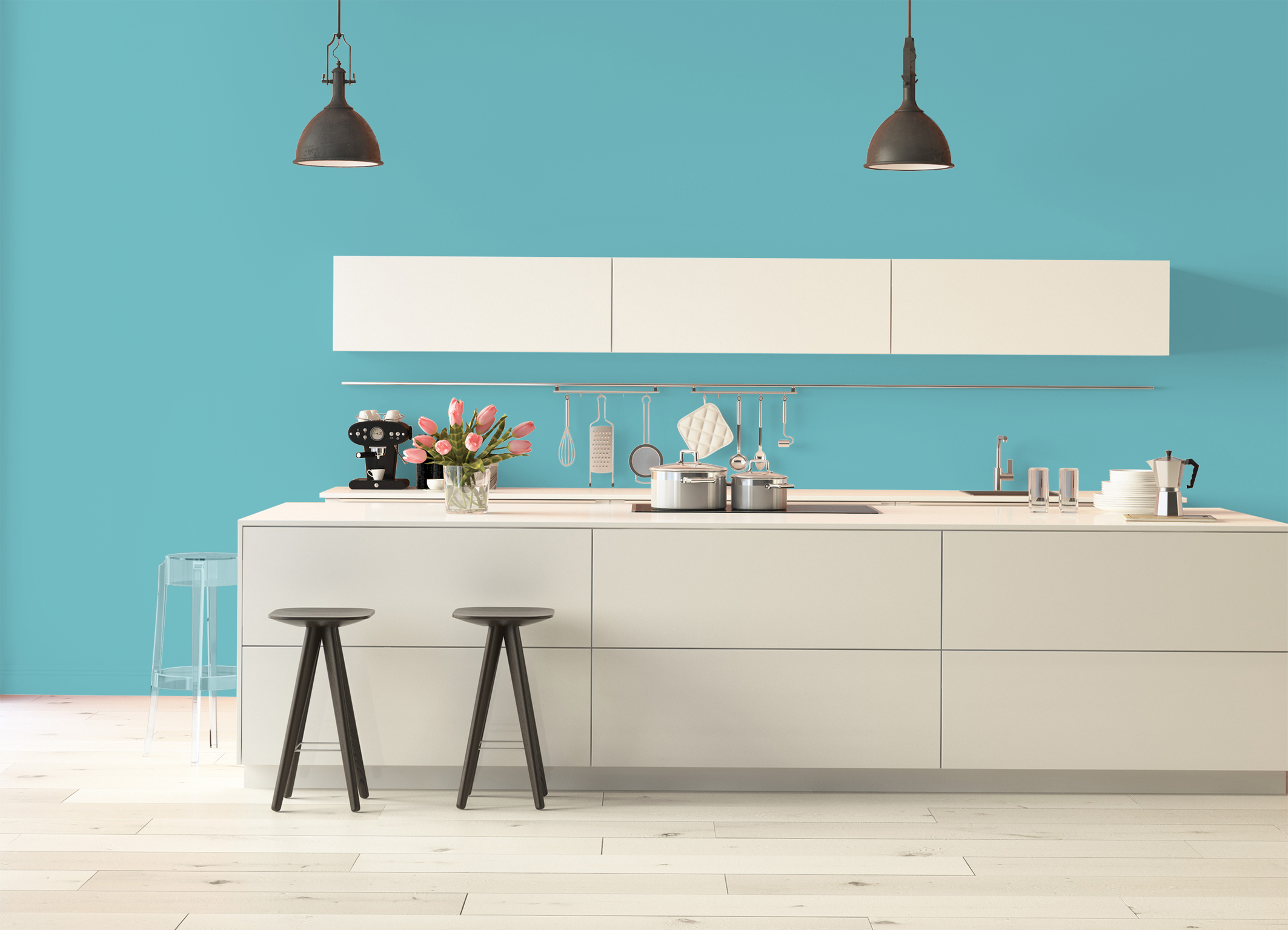 Peinture intérieure satin bleu mansel teintée en machine 10L HPO - MOSAIK - 4