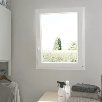 Fenêtre PVC H.75 x l.80 cm oscillo-battant 1 vantail tirant droit blanc - 5