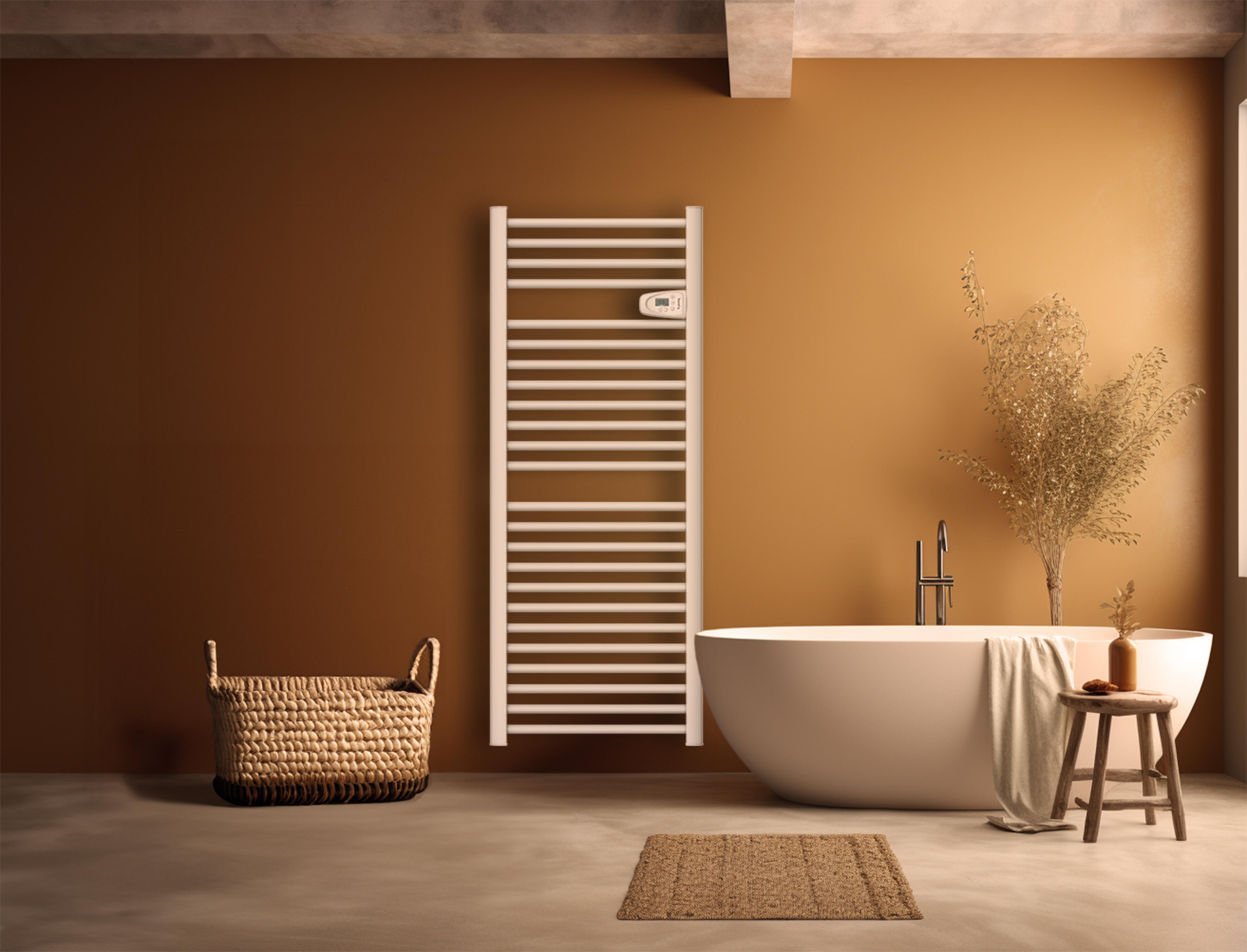 Sèche-serviette électrique blanc 750 W KLIO  - 3