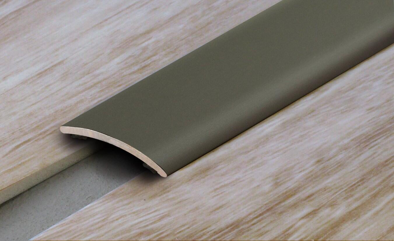 Barre de seuil aluminium titanium auto-adhésif L.166 x l.3 cm  - 3